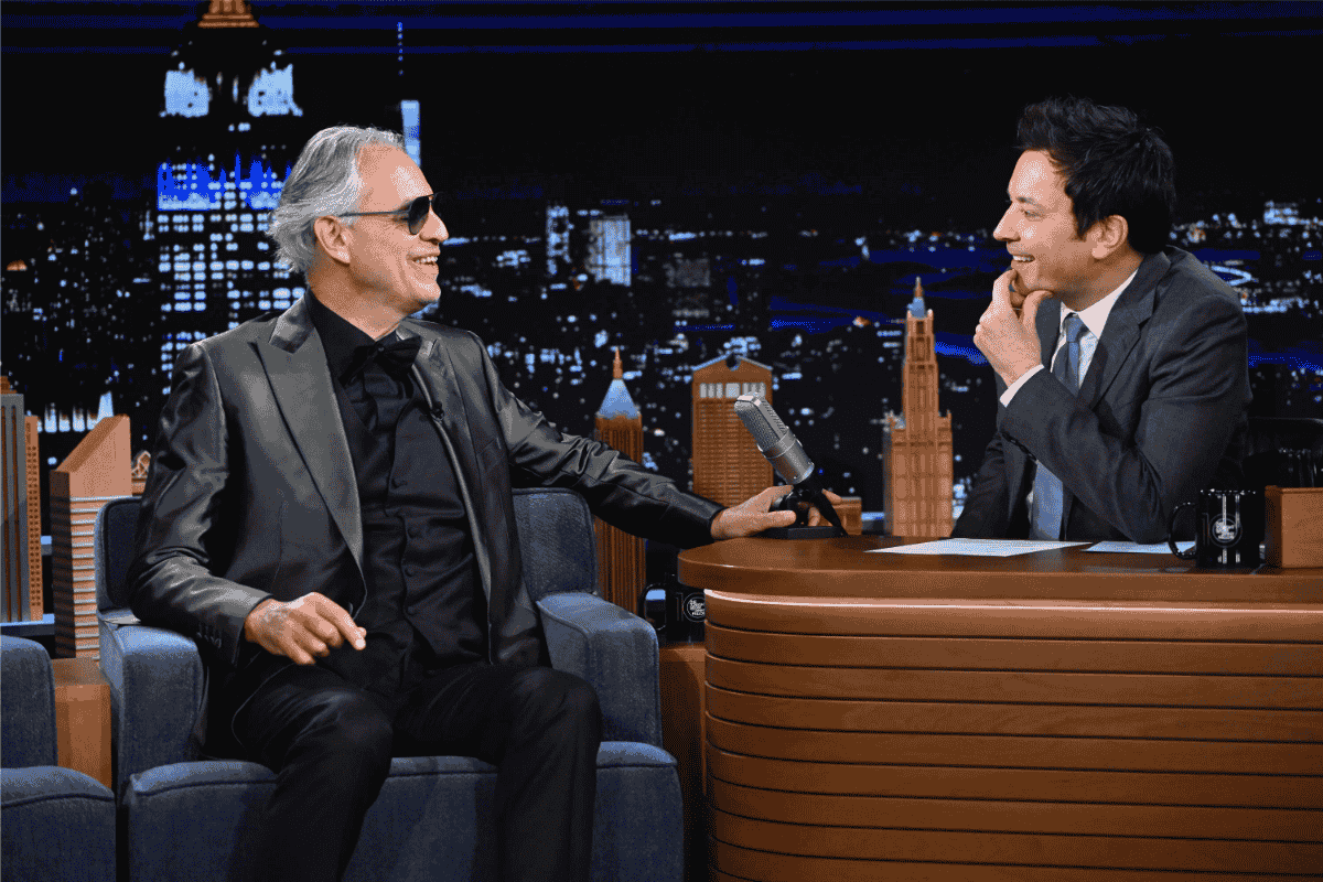 Intervista di Jimmy Fallon ad Andrea Bocelli