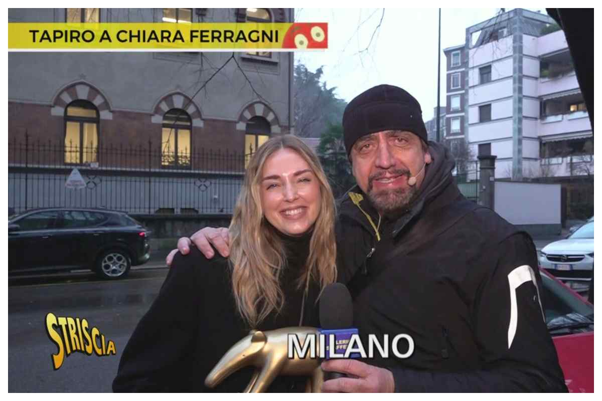 Ferragni a Striscia la notizia polemiche per la cover di Fedez